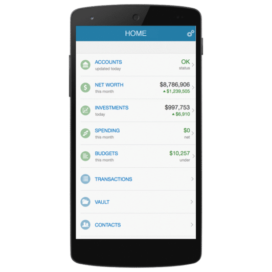 screenshot of the E-Bridge mobile app