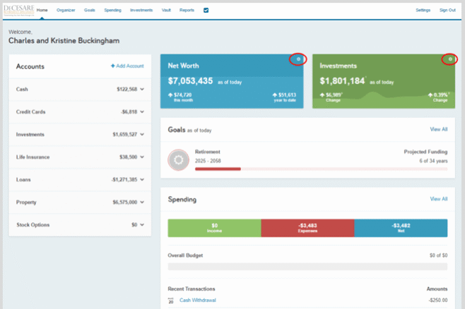Screenshot of the E-Bridge financial software